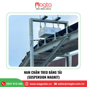 nam châm phẳng treo băng tải