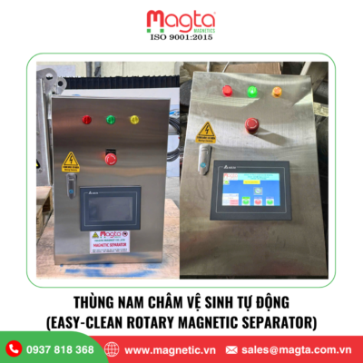 Thùng nam châm vệ sinh tự động