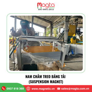 nam châm phẳng treo băng tải