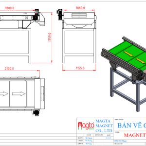 Máy Tách Sắt Băng Tải Tự Động