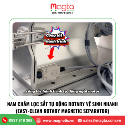 Nam châm lọc sắt Rotary vệ sinh nhanh