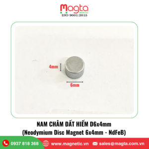 Nam châm đất hiếm D6x4mm
