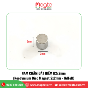 nam châm đất hiếm D2x2mm
