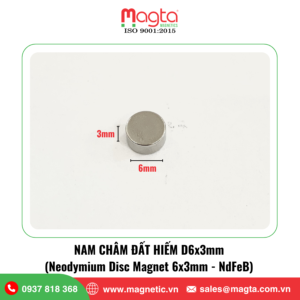 nam châm đất hiếm D6x3mm