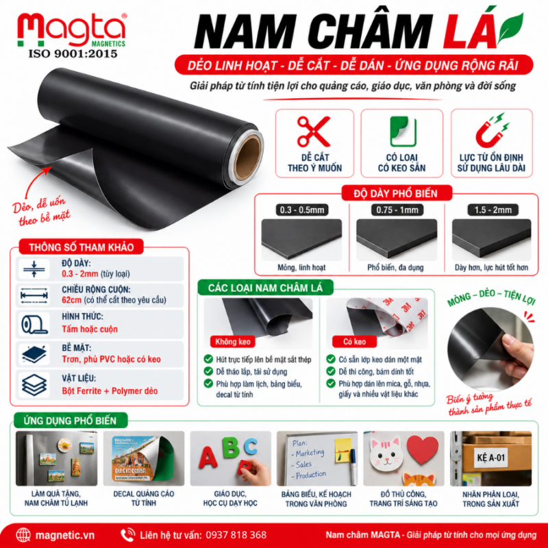 nam châm lá