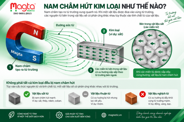 nam châm hút được những kim loại nào