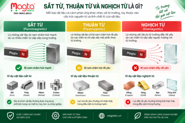 nam châm hút được những kim loại nào