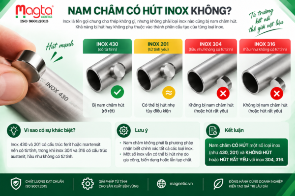 nam châm hút được những kim loại nào